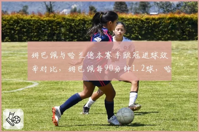 姆巴佩与哈兰德本赛季欧冠进球效率对比，姆巴佩每90分钟1.2球，哈兰德0.9球但助攻更多